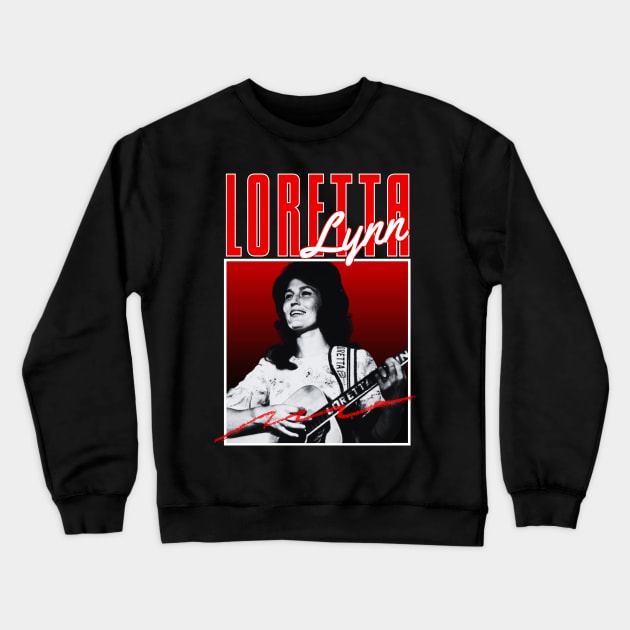 Loretta lynn///original retro Crewneck Sweatshirt by DetikWaktu